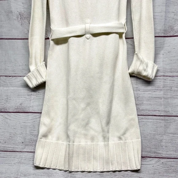 Express white button front shirt dress style Long line sweater cardigan size S - Picture 10 of 11